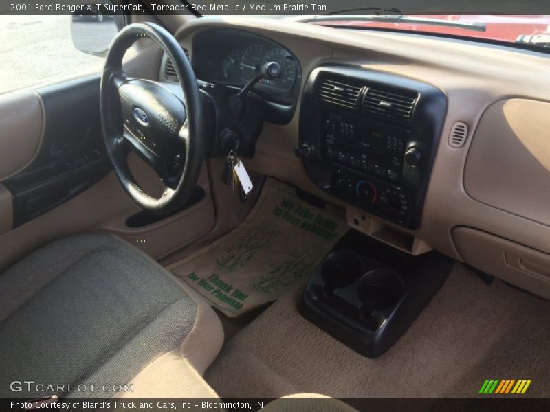 Toreador Red Metallic / Medium Prairie Tan 2001 Ford Ranger XLT SuperCab