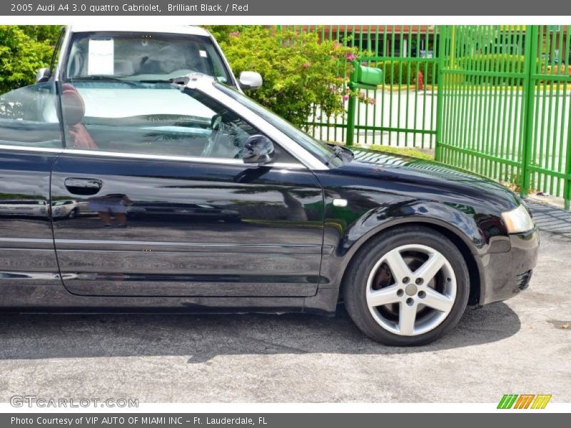 Brilliant Black / Red 2005 Audi A4 3.0 quattro Cabriolet
