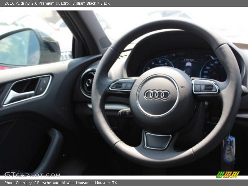 Brilliant Black / Black 2016 Audi A3 2.0 Premium quattro