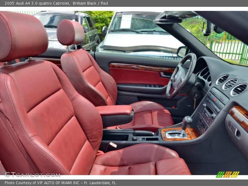 Brilliant Black / Red 2005 Audi A4 3.0 quattro Cabriolet