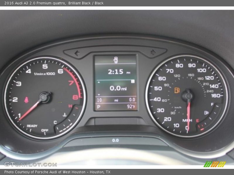 Brilliant Black / Black 2016 Audi A3 2.0 Premium quattro