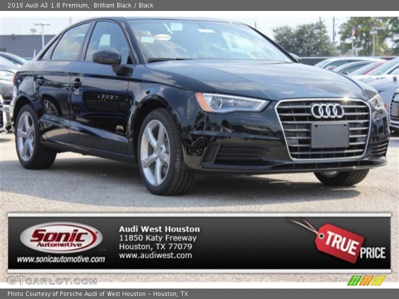 Brilliant Black / Black 2016 Audi A3 1.8 Premium