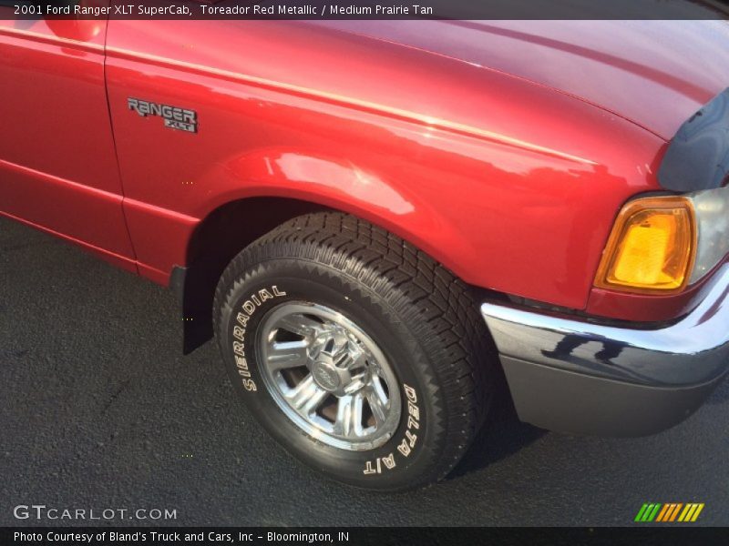Toreador Red Metallic / Medium Prairie Tan 2001 Ford Ranger XLT SuperCab