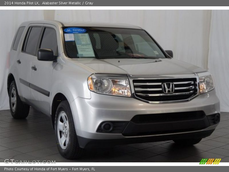 Alabaster Silver Metallic / Gray 2014 Honda Pilot LX