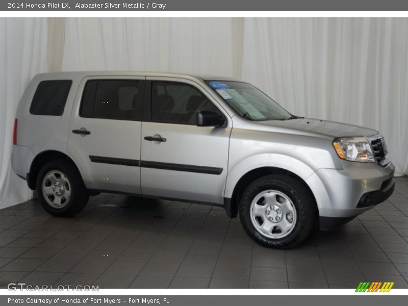 Alabaster Silver Metallic / Gray 2014 Honda Pilot LX