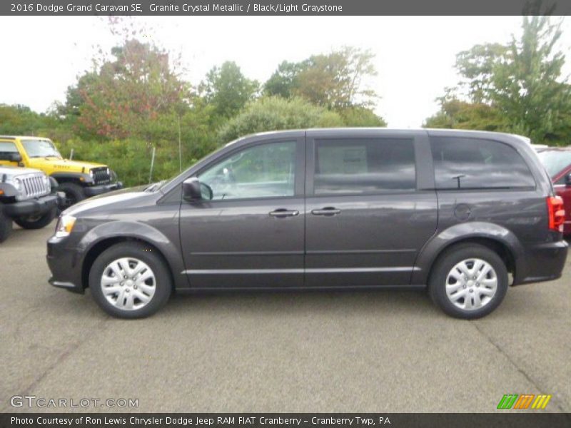 Granite Crystal Metallic / Black/Light Graystone 2016 Dodge Grand Caravan SE