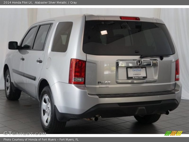 Alabaster Silver Metallic / Gray 2014 Honda Pilot LX