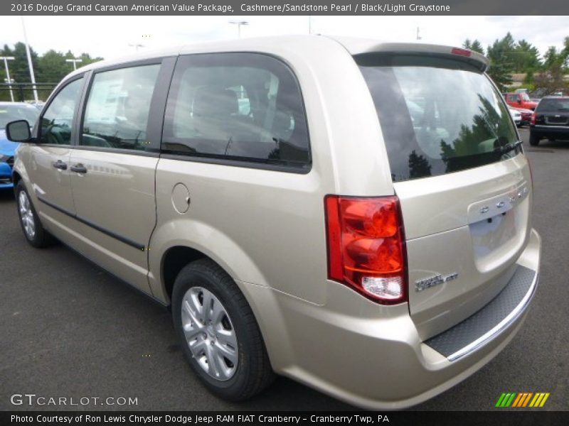 Cashmere/Sandstone Pearl / Black/Light Graystone 2016 Dodge Grand Caravan American Value Package