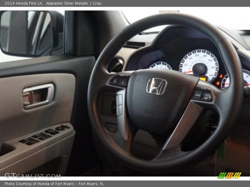 Alabaster Silver Metallic / Gray 2014 Honda Pilot LX