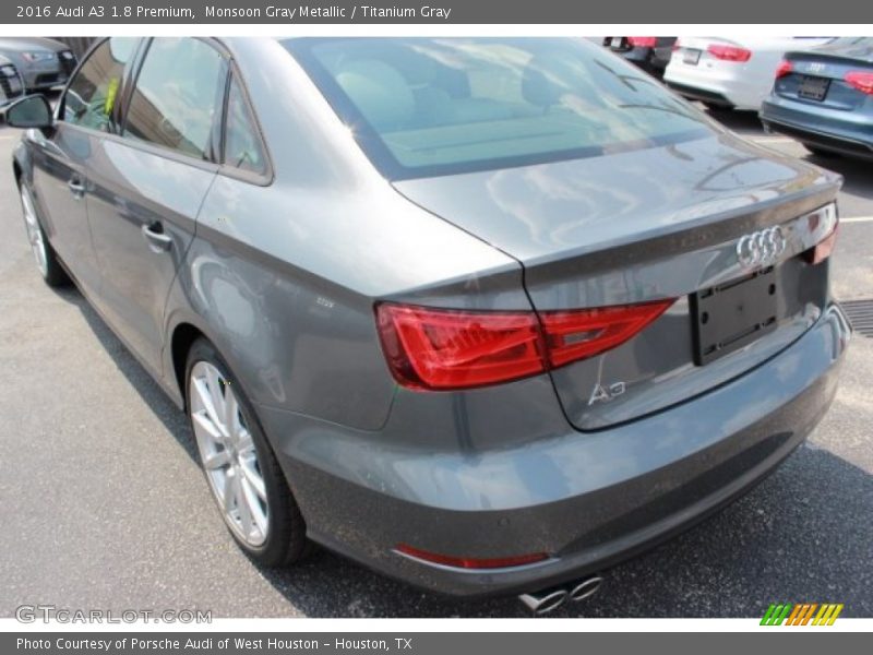 Monsoon Gray Metallic / Titanium Gray 2016 Audi A3 1.8 Premium