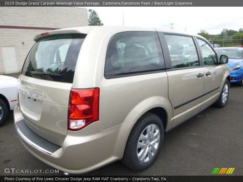Cashmere/Sandstone Pearl / Black/Light Graystone 2016 Dodge Grand Caravan American Value Package