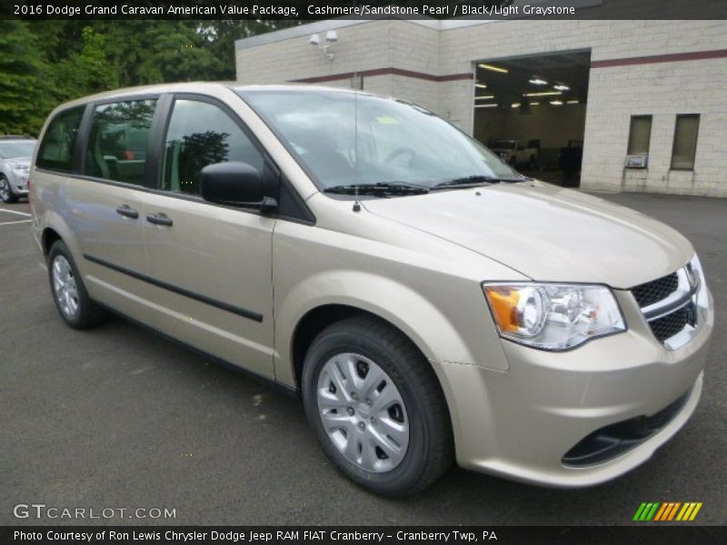 Cashmere/Sandstone Pearl / Black/Light Graystone 2016 Dodge Grand Caravan American Value Package