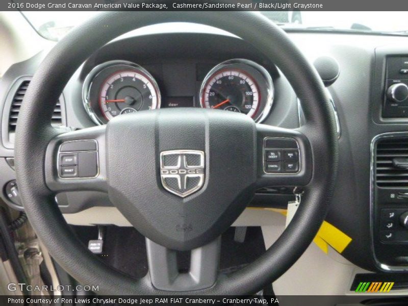 Cashmere/Sandstone Pearl / Black/Light Graystone 2016 Dodge Grand Caravan American Value Package