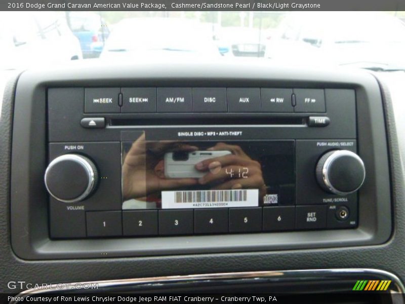 Cashmere/Sandstone Pearl / Black/Light Graystone 2016 Dodge Grand Caravan American Value Package
