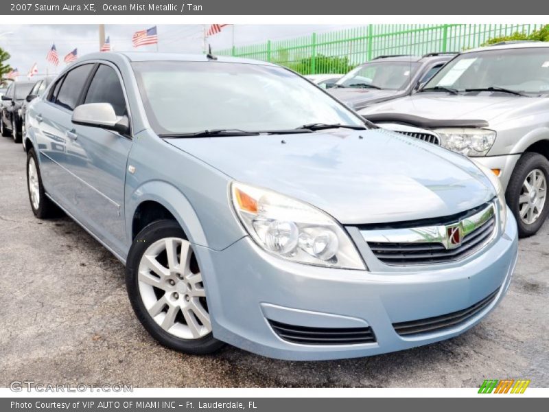 Ocean Mist Metallic / Tan 2007 Saturn Aura XE
