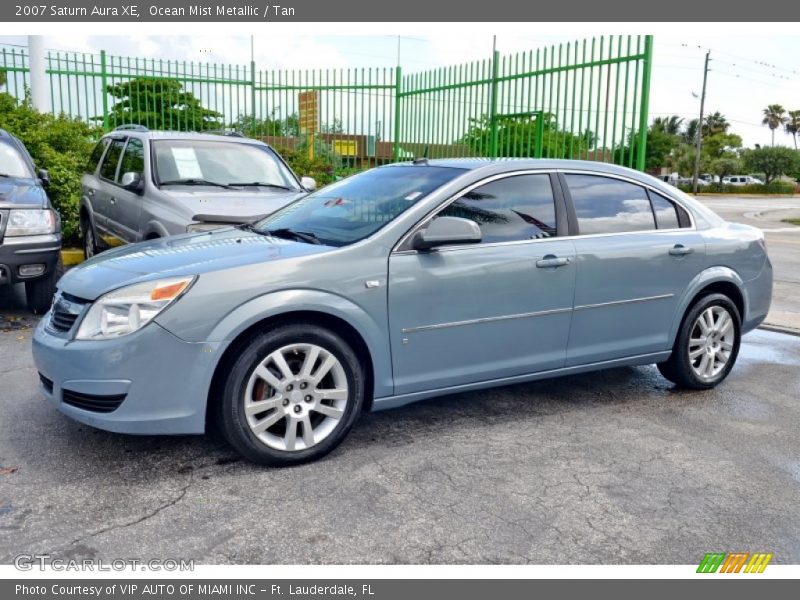 Ocean Mist Metallic / Tan 2007 Saturn Aura XE