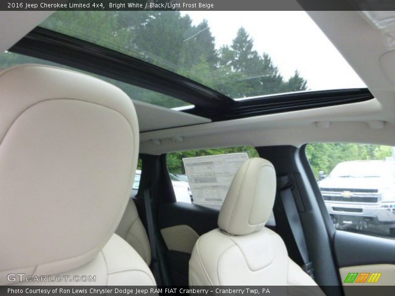 Bright White / Black/Light Frost Beige 2016 Jeep Cherokee Limited 4x4