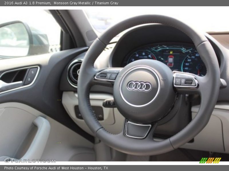 Monsoon Gray Metallic / Titanium Gray 2016 Audi A3 1.8 Premium