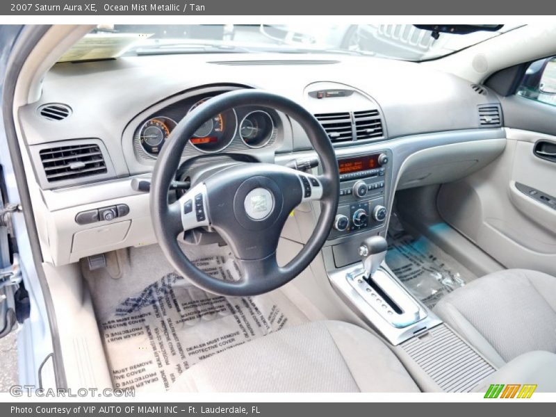 Ocean Mist Metallic / Tan 2007 Saturn Aura XE