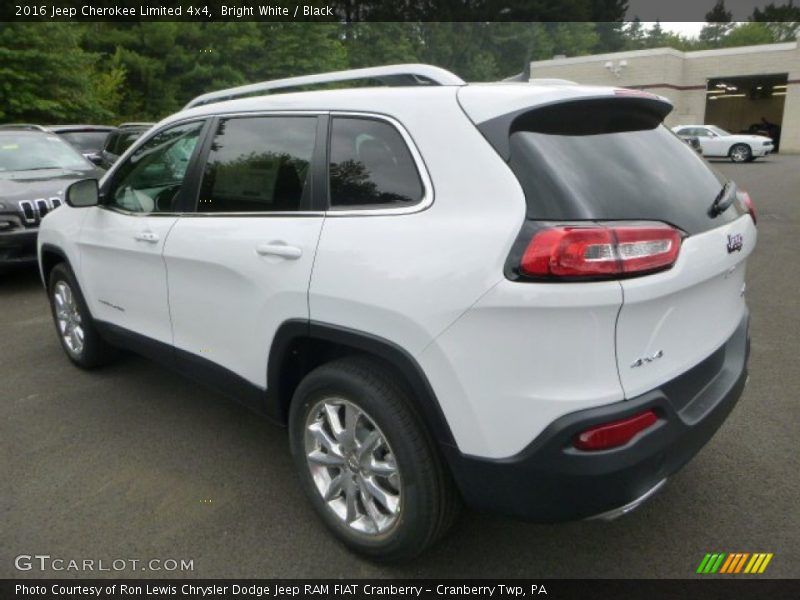 Bright White / Black 2016 Jeep Cherokee Limited 4x4
