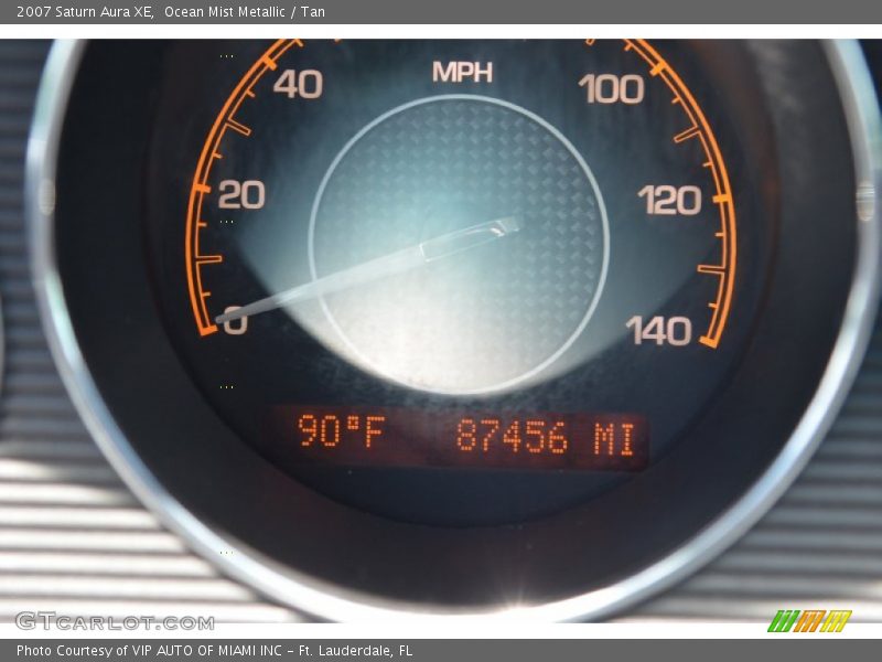 Ocean Mist Metallic / Tan 2007 Saturn Aura XE
