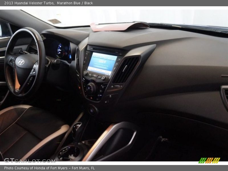 Marathon Blue / Black 2013 Hyundai Veloster Turbo