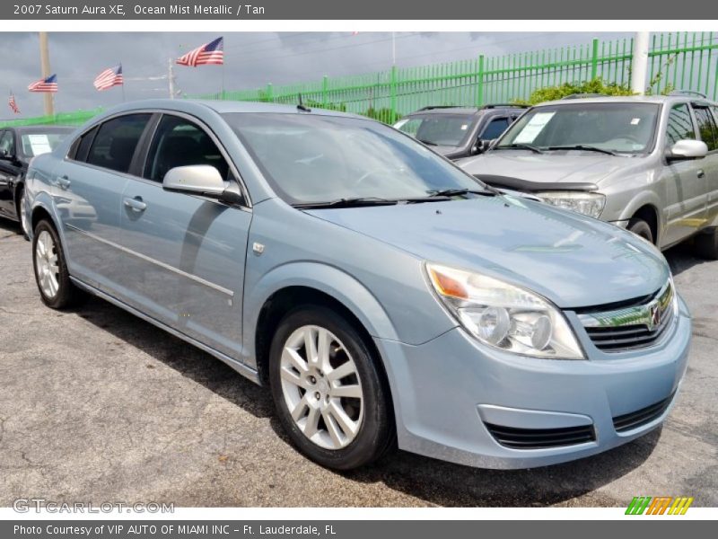 Ocean Mist Metallic / Tan 2007 Saturn Aura XE