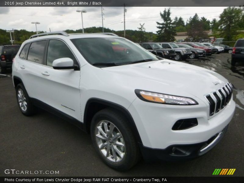 Bright White / Black 2016 Jeep Cherokee Limited 4x4
