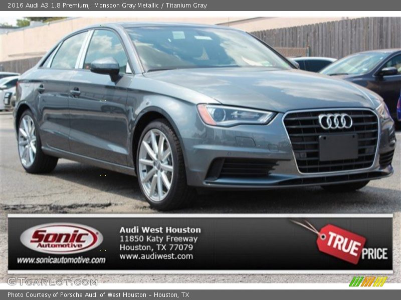 Monsoon Gray Metallic / Titanium Gray 2016 Audi A3 1.8 Premium