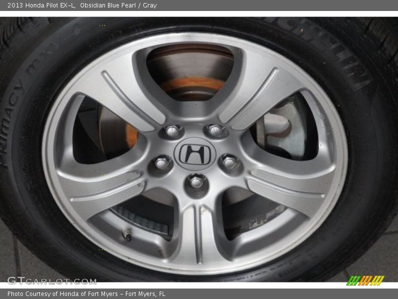 Obsidian Blue Pearl / Gray 2013 Honda Pilot EX-L