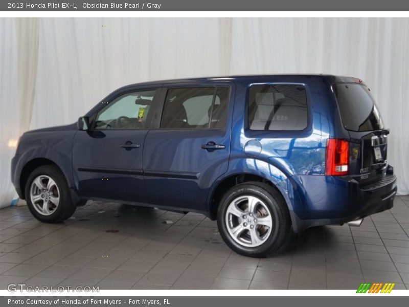 Obsidian Blue Pearl / Gray 2013 Honda Pilot EX-L