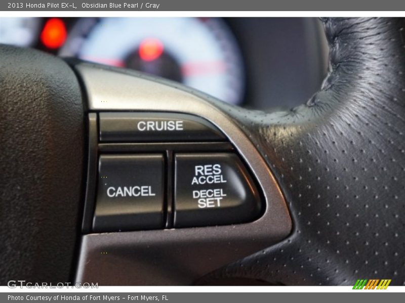 Obsidian Blue Pearl / Gray 2013 Honda Pilot EX-L