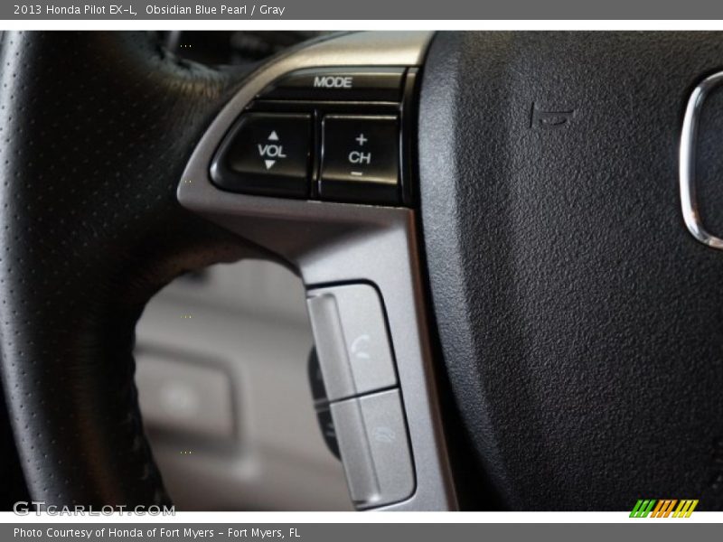 Obsidian Blue Pearl / Gray 2013 Honda Pilot EX-L