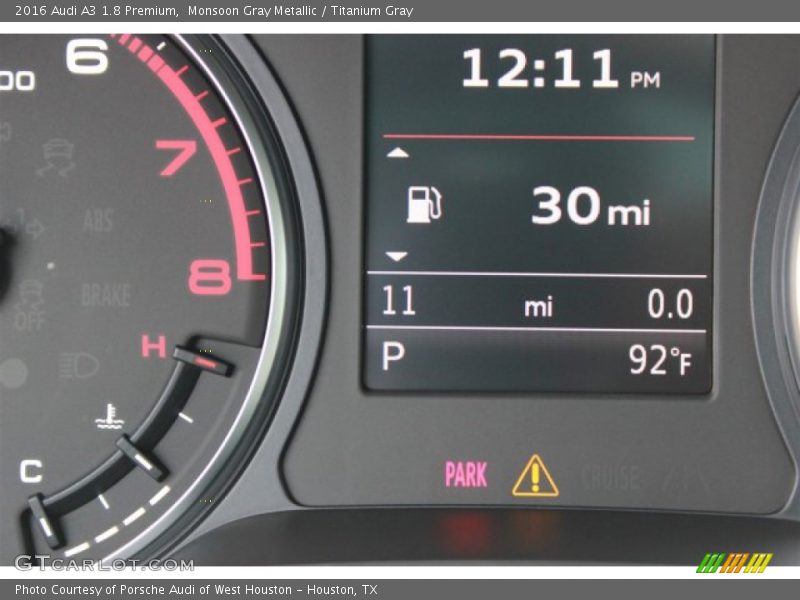 Monsoon Gray Metallic / Titanium Gray 2016 Audi A3 1.8 Premium