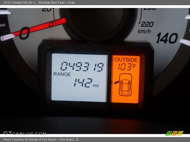 Obsidian Blue Pearl / Gray 2013 Honda Pilot EX-L
