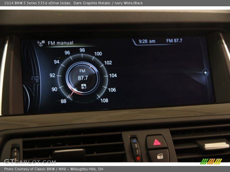 Dark Graphite Metallic / Ivory White/Black 2014 BMW 5 Series 535d xDrive Sedan