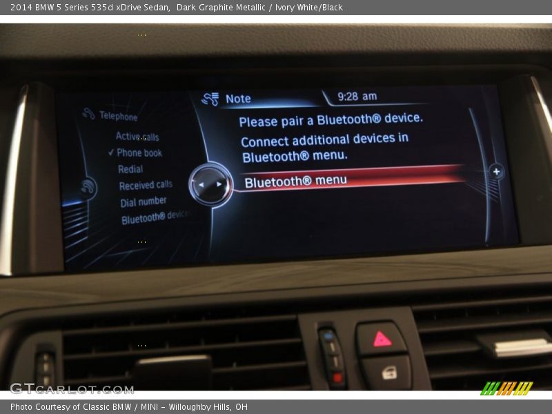 Dark Graphite Metallic / Ivory White/Black 2014 BMW 5 Series 535d xDrive Sedan