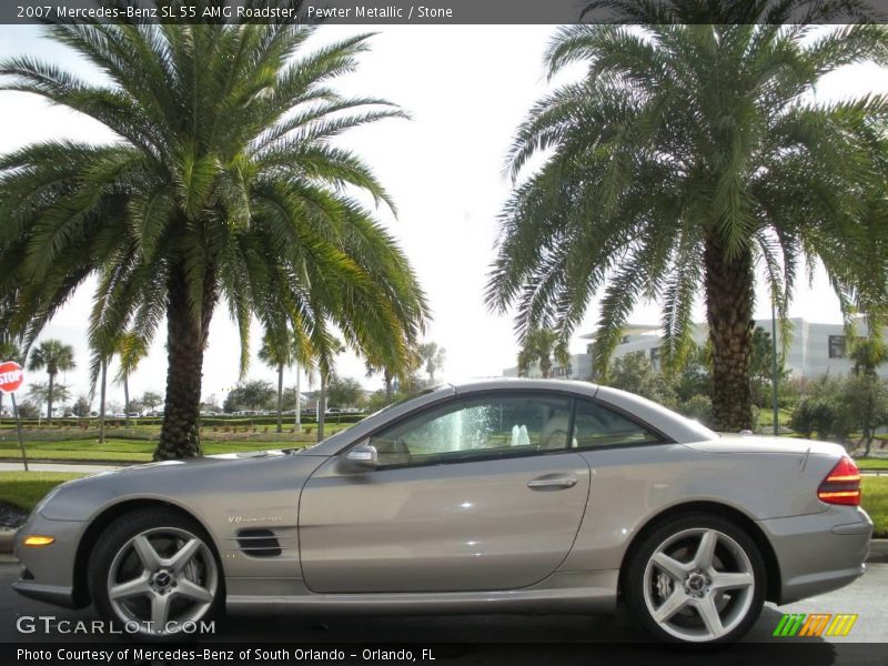 Pewter Metallic / Stone 2007 Mercedes-Benz SL 55 AMG Roadster