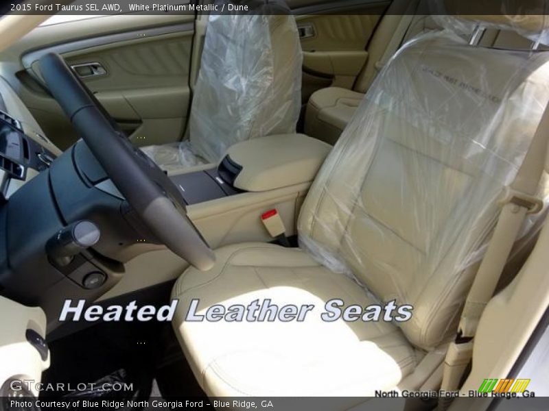 White Platinum Metallic / Dune 2015 Ford Taurus SEL AWD