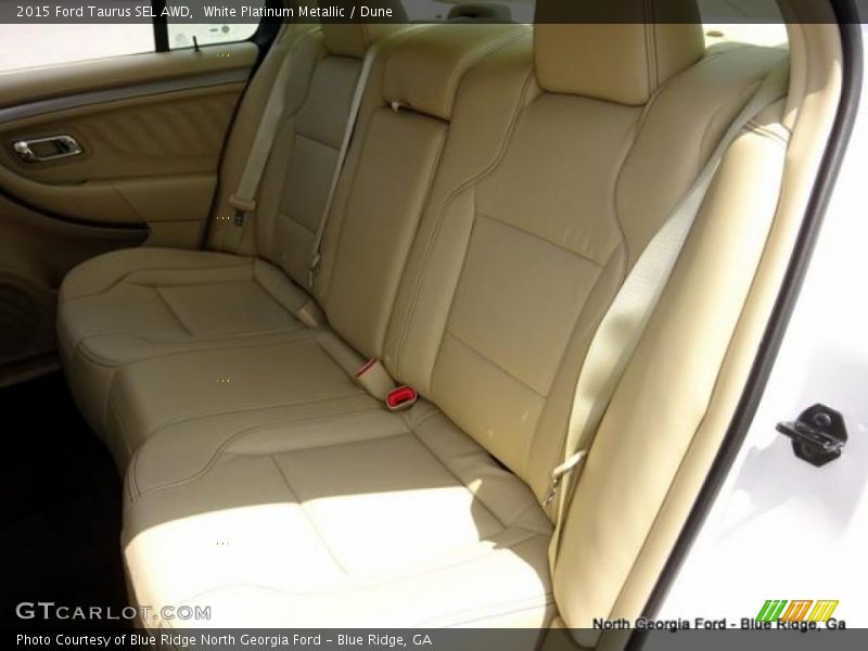 White Platinum Metallic / Dune 2015 Ford Taurus SEL AWD