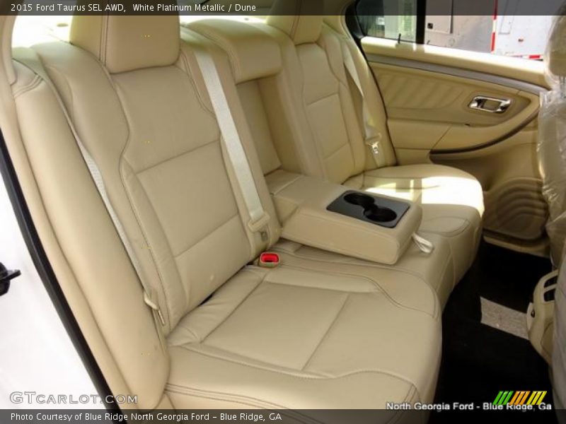 White Platinum Metallic / Dune 2015 Ford Taurus SEL AWD