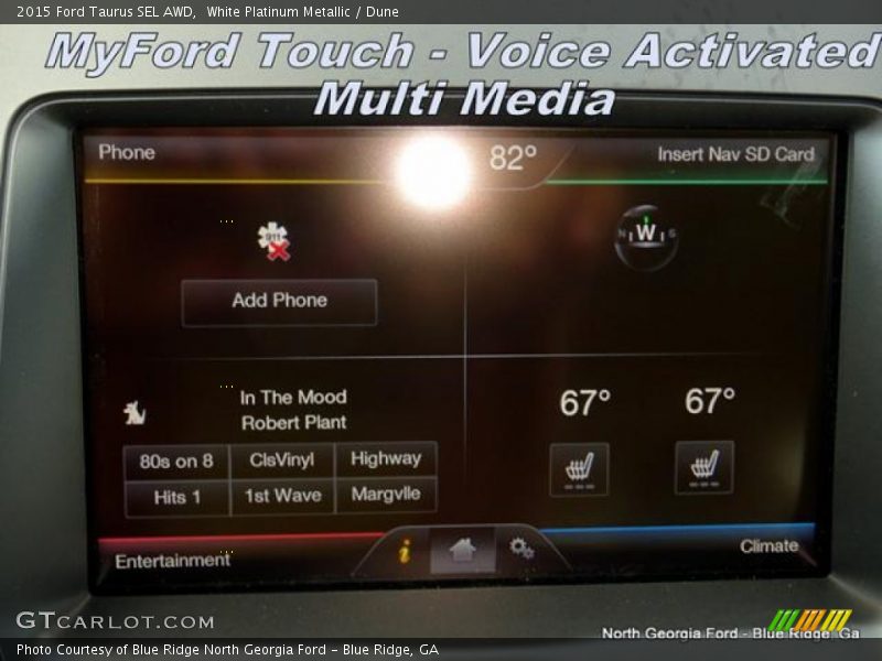 White Platinum Metallic / Dune 2015 Ford Taurus SEL AWD