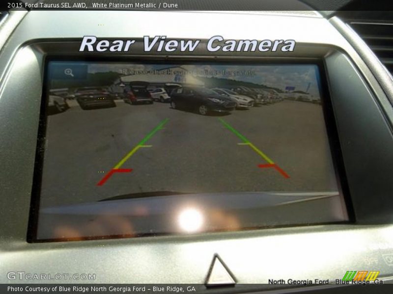White Platinum Metallic / Dune 2015 Ford Taurus SEL AWD