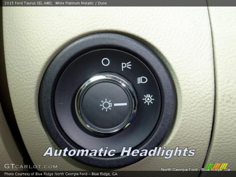 White Platinum Metallic / Dune 2015 Ford Taurus SEL AWD