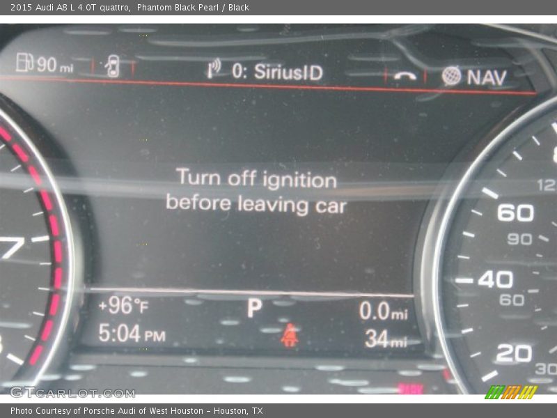 Phantom Black Pearl / Black 2015 Audi A8 L 4.0T quattro