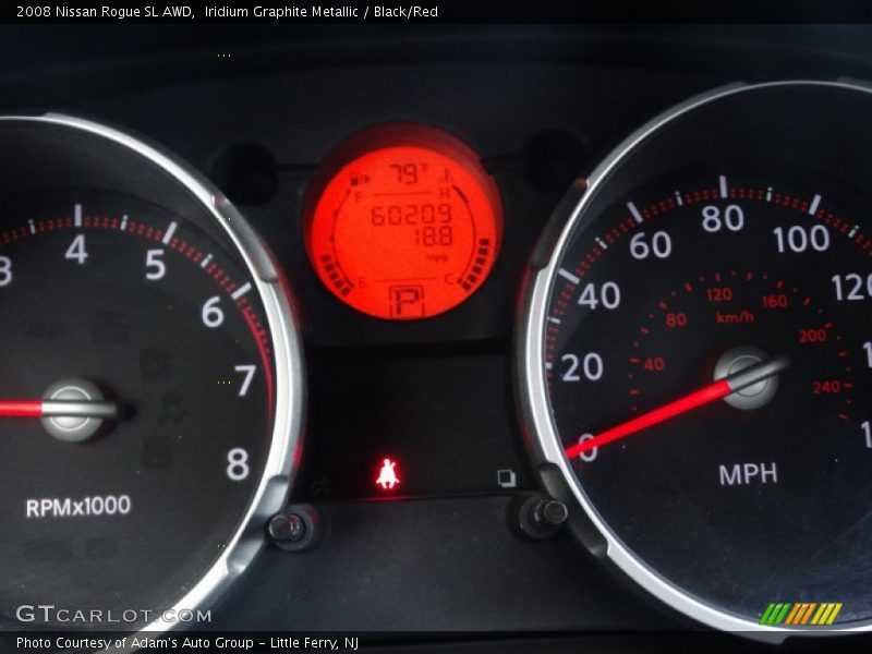 Iridium Graphite Metallic / Black/Red 2008 Nissan Rogue SL AWD