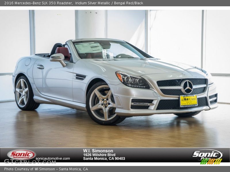 Iridium Silver Metallic / Bengal Red/Black 2016 Mercedes-Benz SLK 350 Roadster