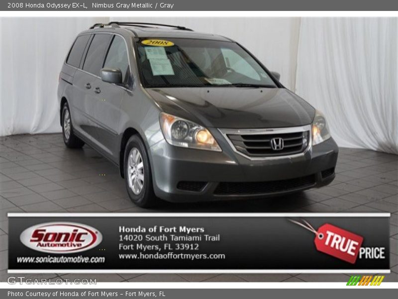 Nimbus Gray Metallic / Gray 2008 Honda Odyssey EX-L