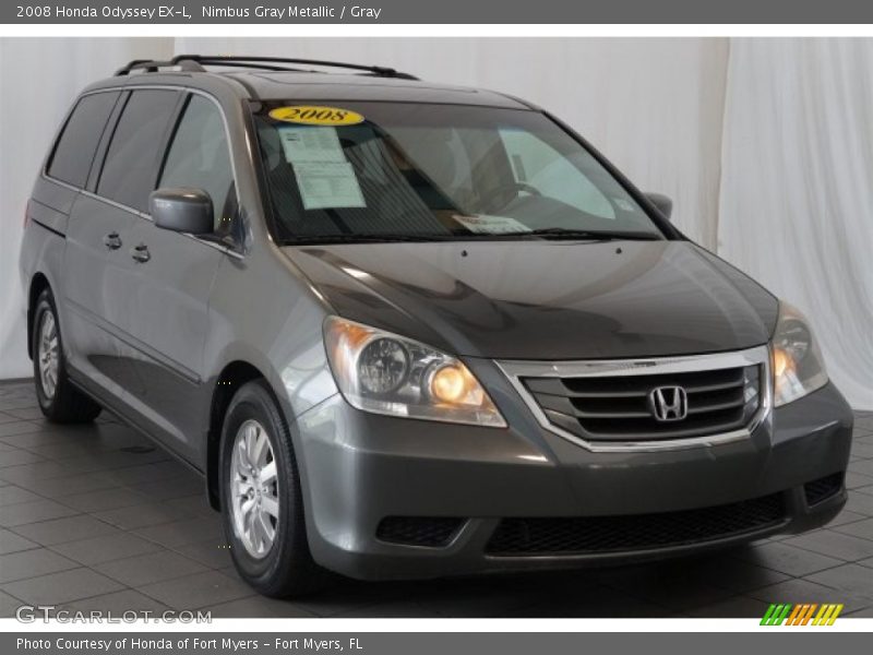 Nimbus Gray Metallic / Gray 2008 Honda Odyssey EX-L