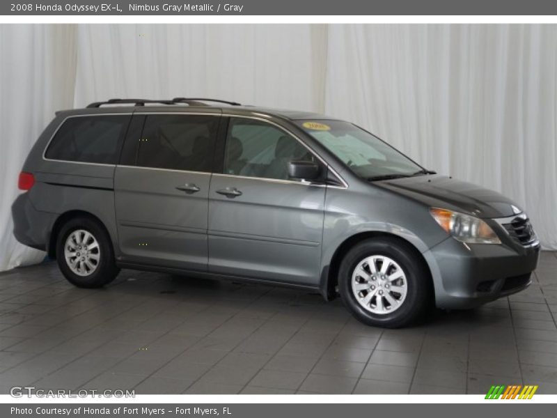 Nimbus Gray Metallic / Gray 2008 Honda Odyssey EX-L